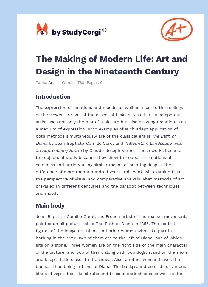 The Making of Modern Life: Art and Design in the Nineteenth Century. Page 1