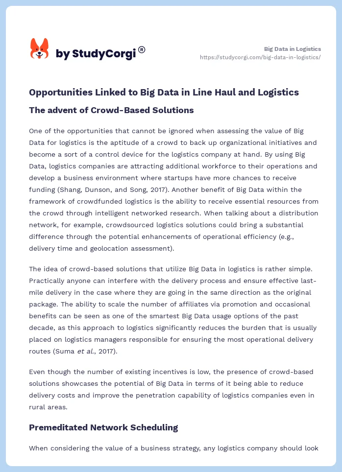 Big Data in Logistics. Page 2
