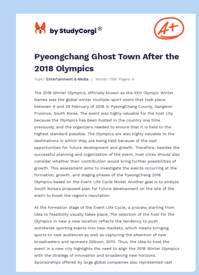 Pyeongchang Ghost Town After the 2018 Olympics. Page 1