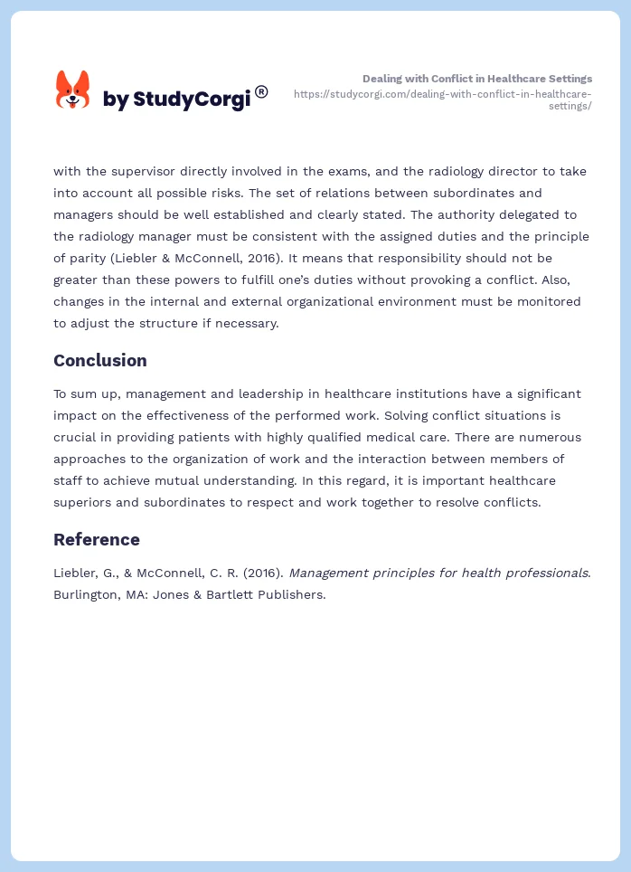 Dealing with Conflict in Healthcare Settings. Page 2