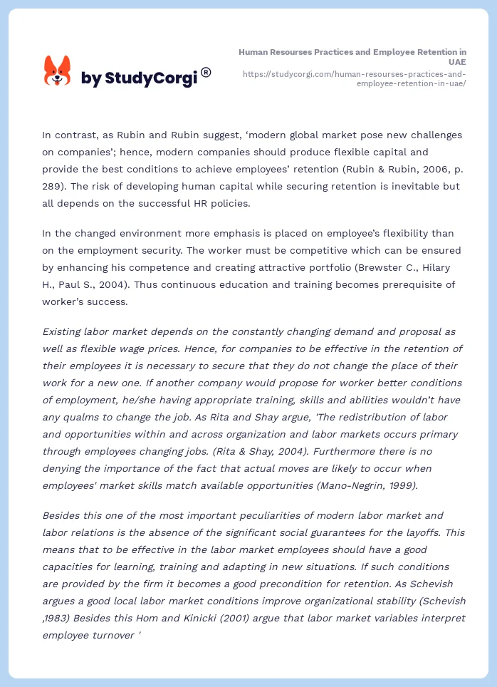 Human Resourses Practices and Employee Retention in UAE. Page 2