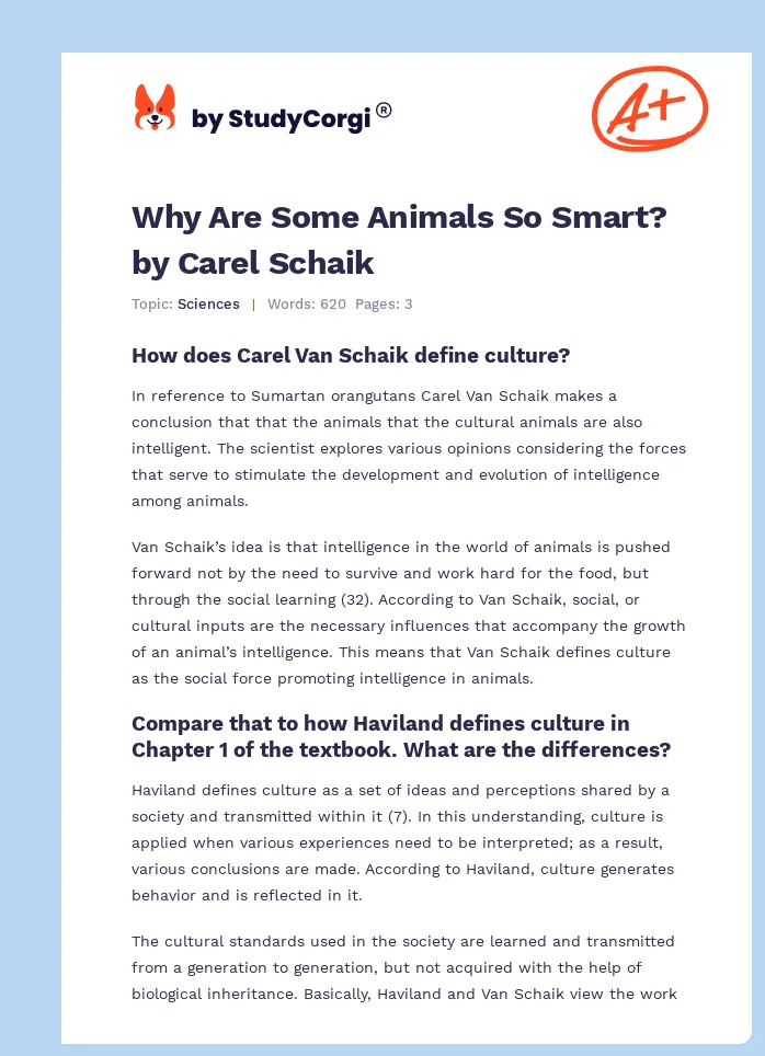 Why Are Some Animals So Smart? by Carel Schaik. Page 1