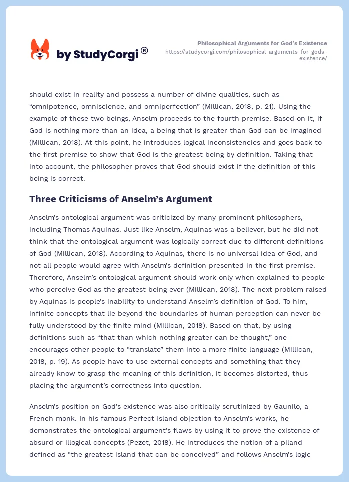 Philosophical Arguments for God’s Existence. Page 2