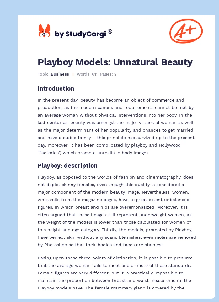 Playboy Models: Unnatural Beauty. Page 1