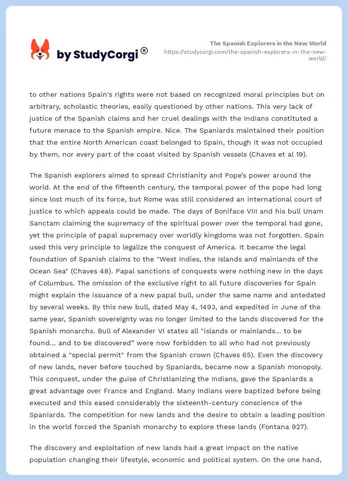 The Spanish Explorers in the New World. Page 2