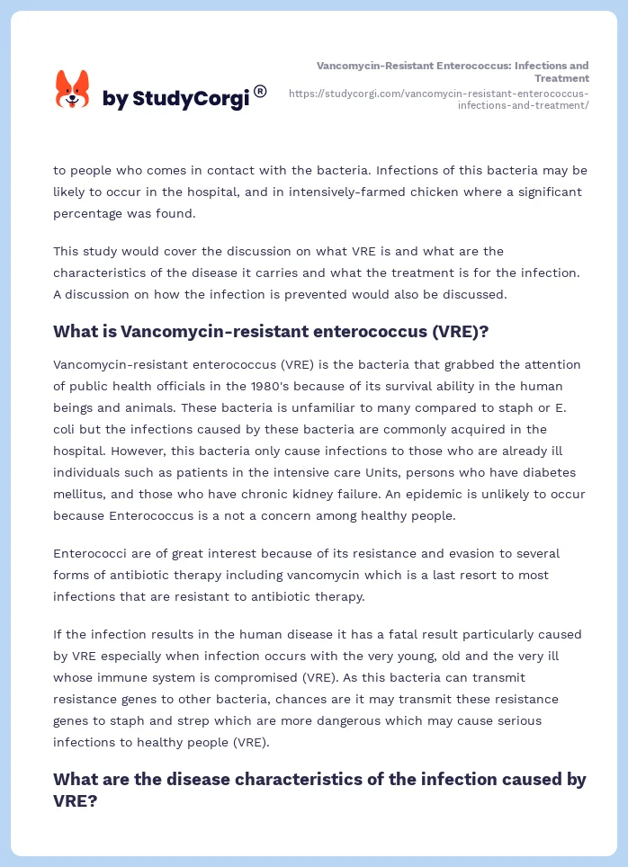 Vancomycin-Resistant Enterococcus: Infections and Treatment. Page 2