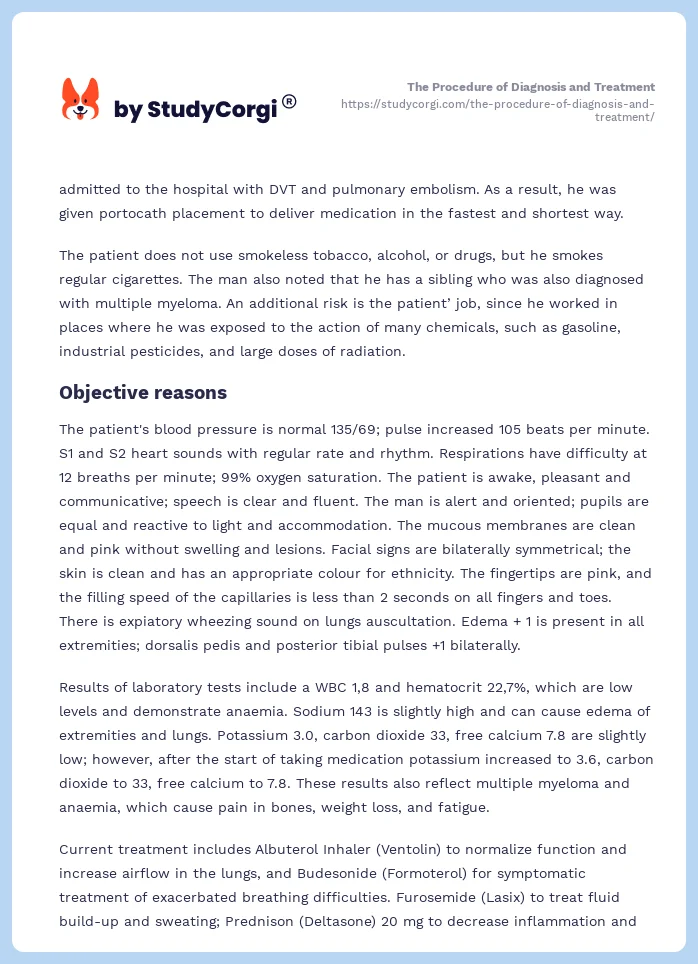 The Procedure of Diagnosis and Treatment. Page 2