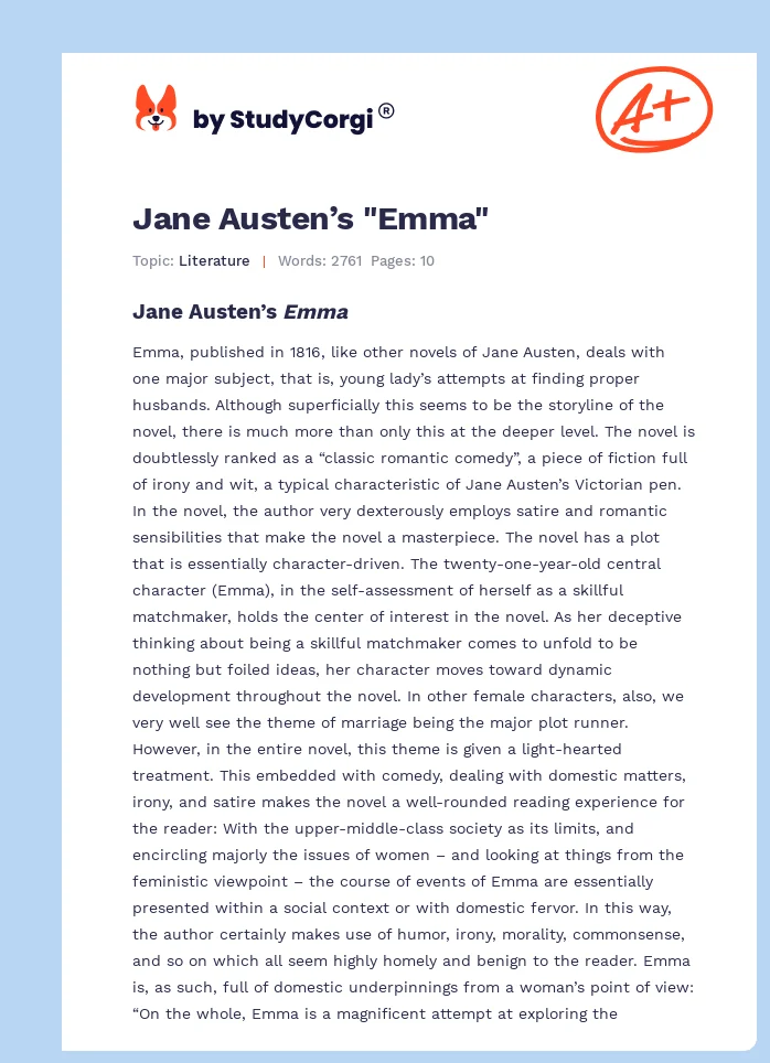 Jane Austen’s "Emma". Page 1