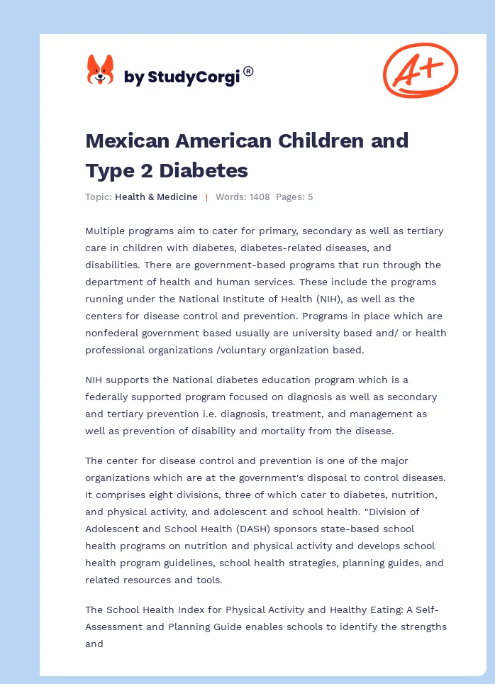 Mexican American Children and Type 2 Diabetes. Page 1
