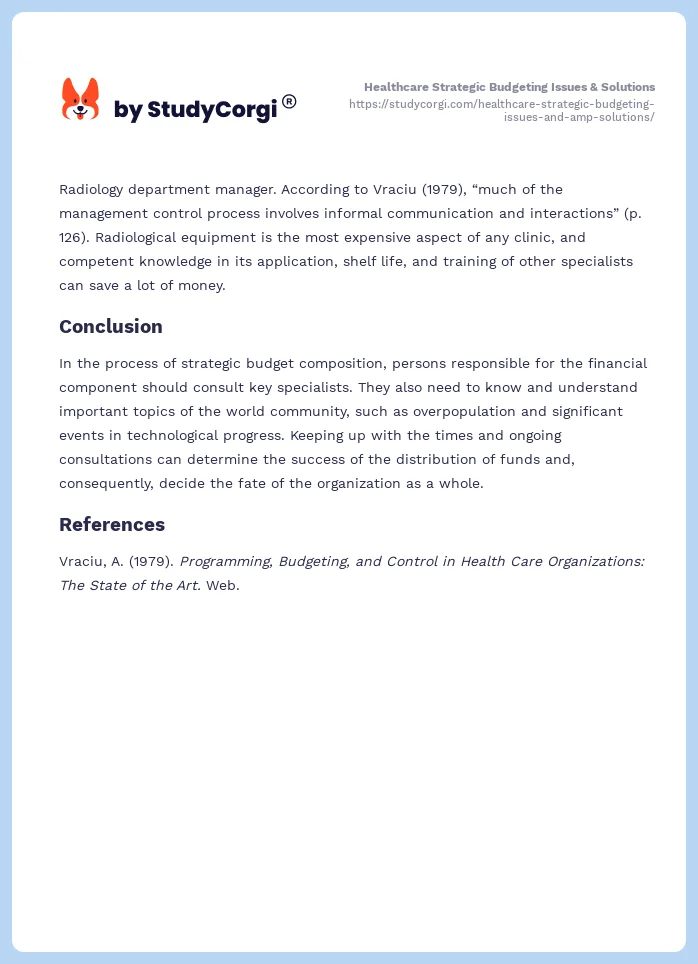 Healthcare Strategic Budgeting Issues & Solutions. Page 2