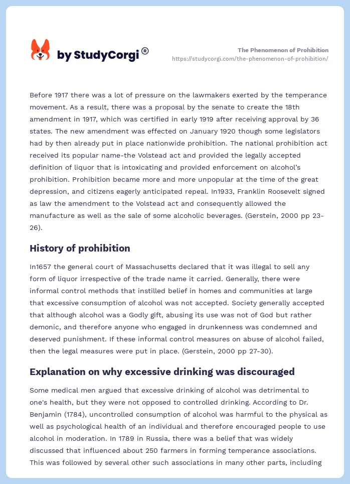 The Phenomenon of Prohibition. Page 2