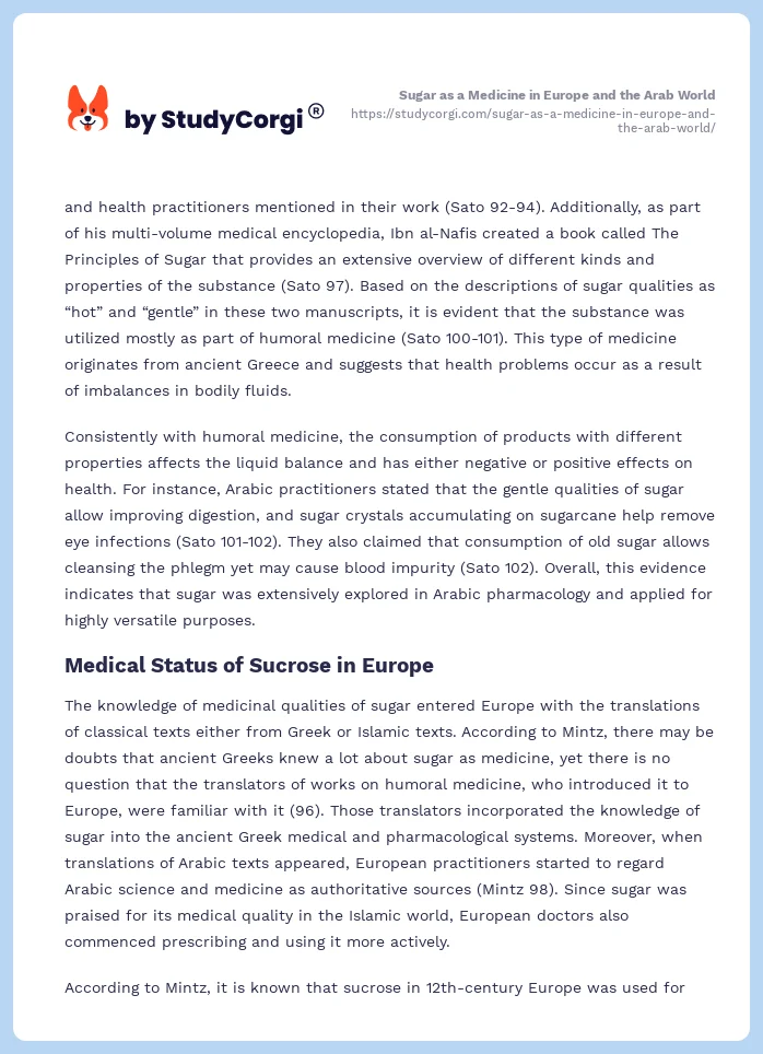 Sugar as a Medicine in Europe and the Arab World. Page 2