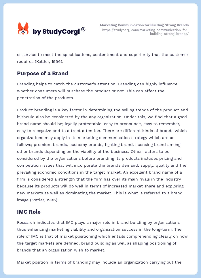 Marketing Communication for Building Strong Brands. Page 2