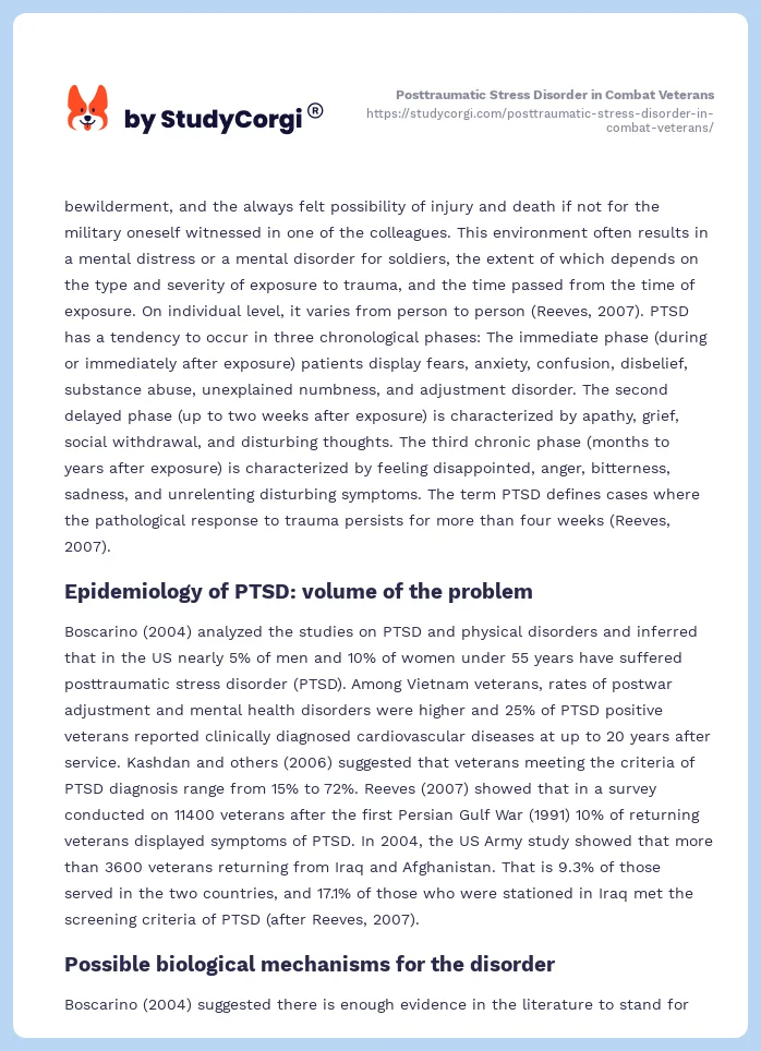 Posttraumatic Stress Disorder in Combat Veterans. Page 2