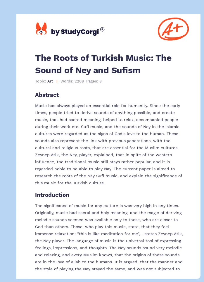 The Roots of Turkish Music: The Sound of Ney and Sufism. Page 1