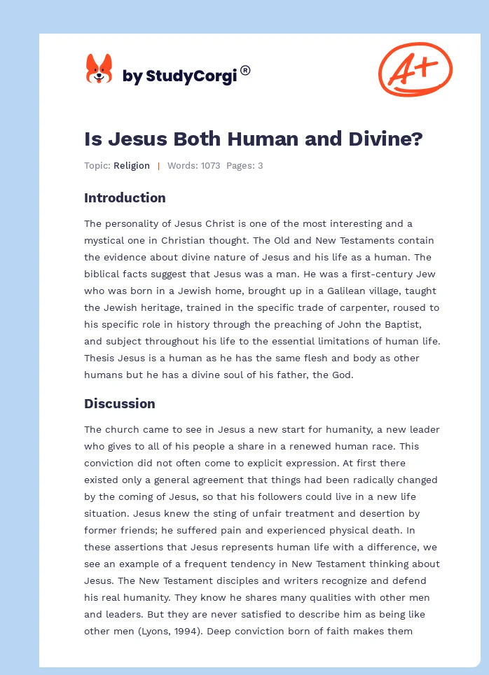 Is Jesus Both Human and Divine?. Page 1