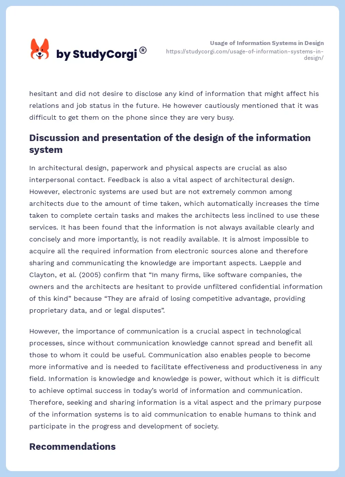 Usage of Information Systems in Design. Page 2