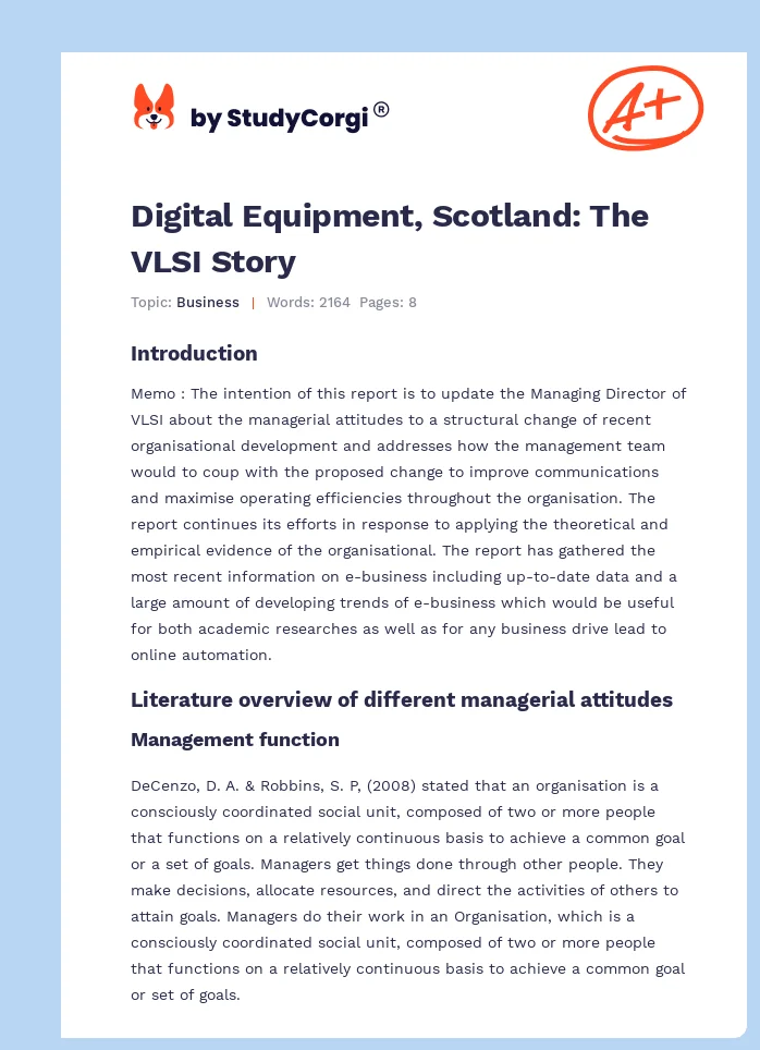 Digital Equipment, Scotland: The VLSI Story. Page 1