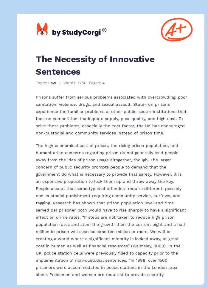 The Necessity of Innovative Sentences. Page 1