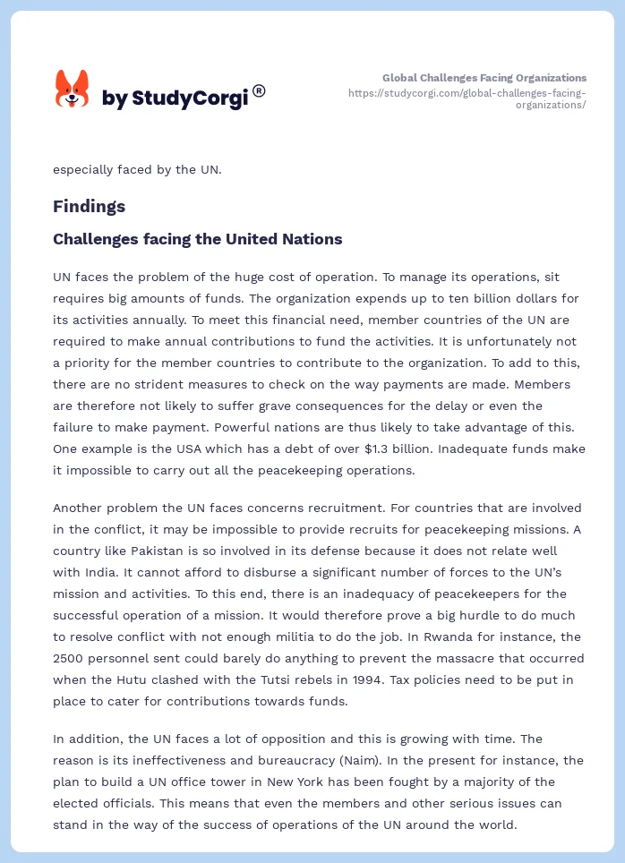 Global Challenges Facing Organizations. Page 2