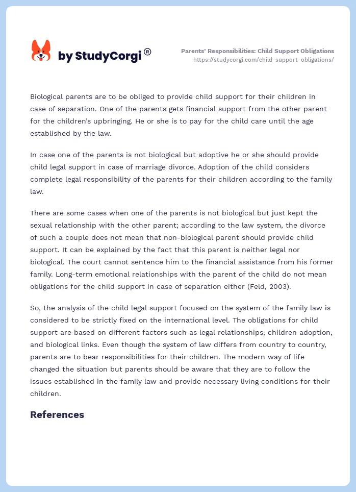 Parents’ Responsibilities: Child Support Obligations. Page 2