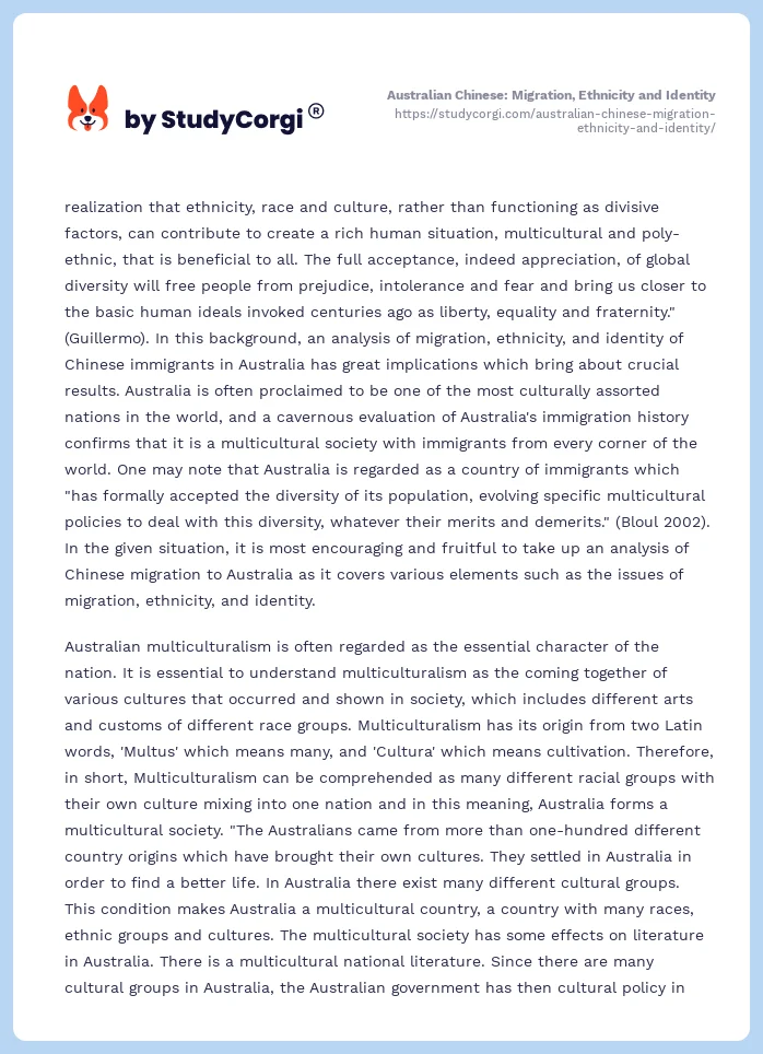 Australian Chinese: Migration, Ethnicity and Identity. Page 2