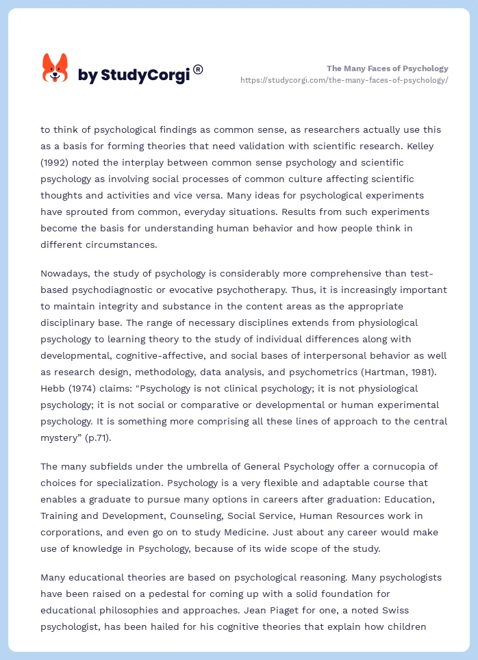 The Many Faces of Psychology. Page 2