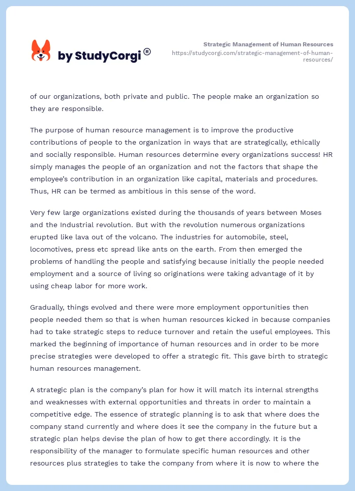 Strategic Management of Human Resources. Page 2