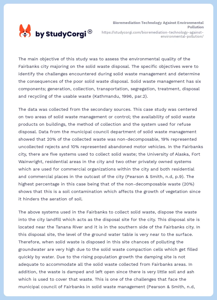 Bioremediation Technology Against Environmental Pollution. Page 2