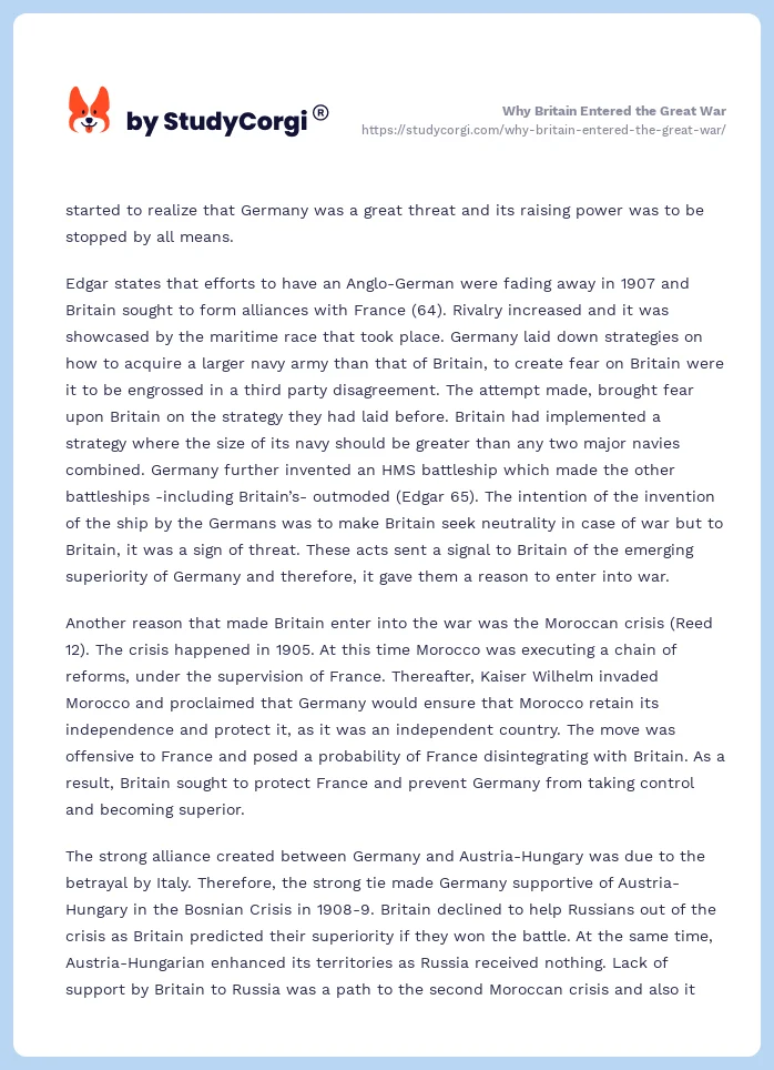 Why Britain Entered the Great War. Page 2