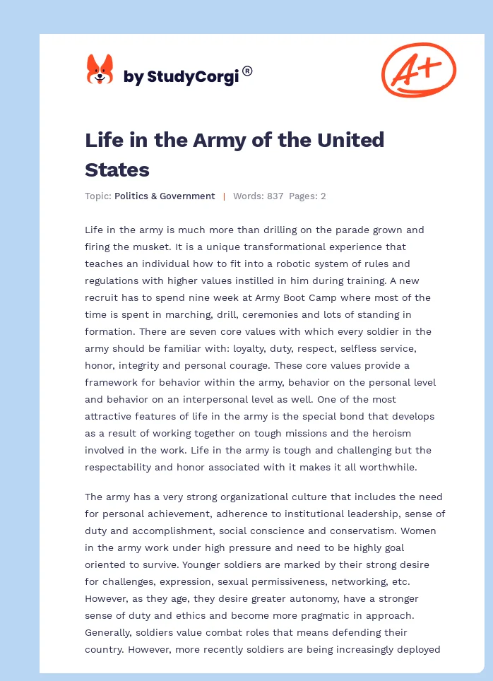 Life in the Army of the United States. Page 1