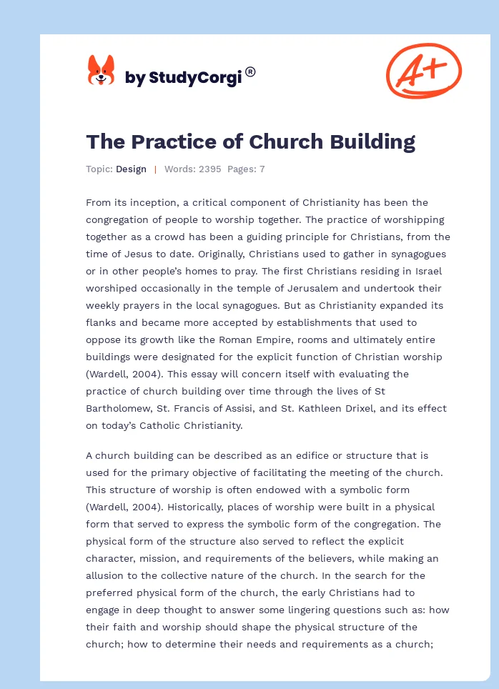 The Practice of Church Building. Page 1