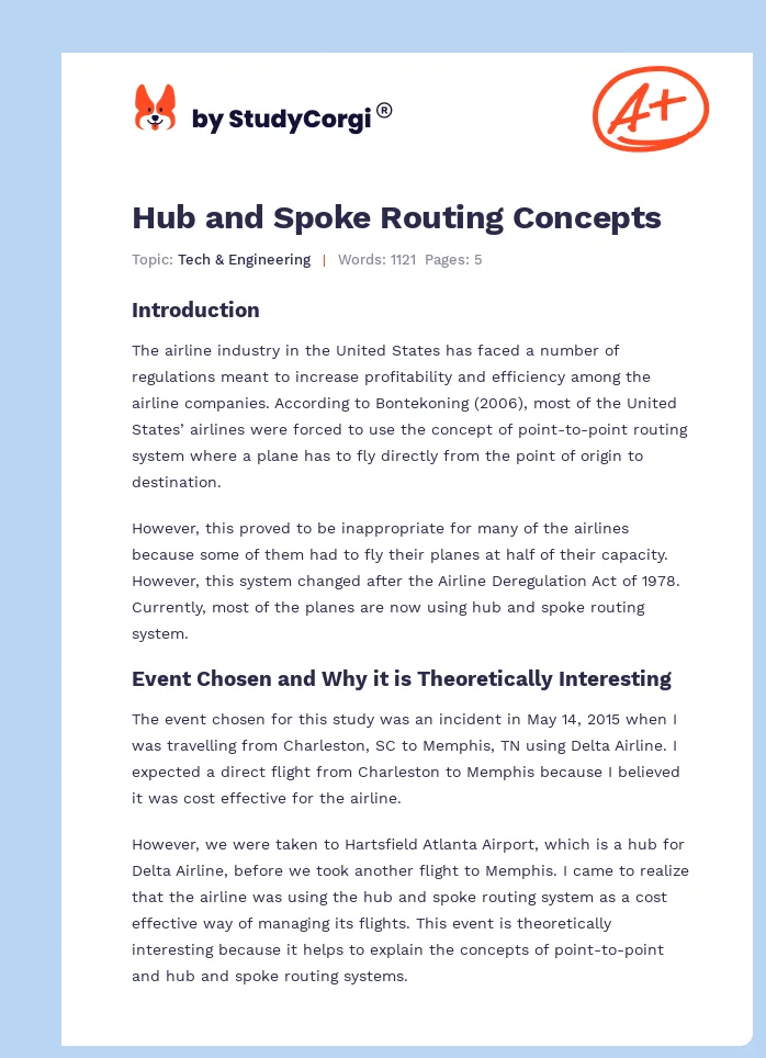 Hub and Spoke Routing Concepts. Page 1