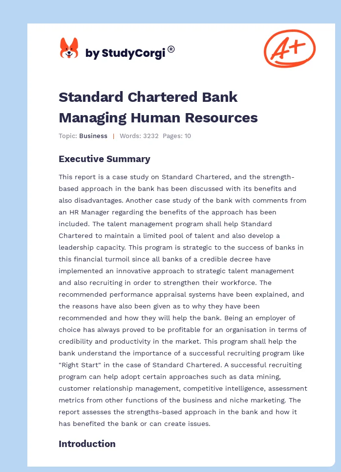 Standard Chartered Bank Managing Human Resources. Page 1
