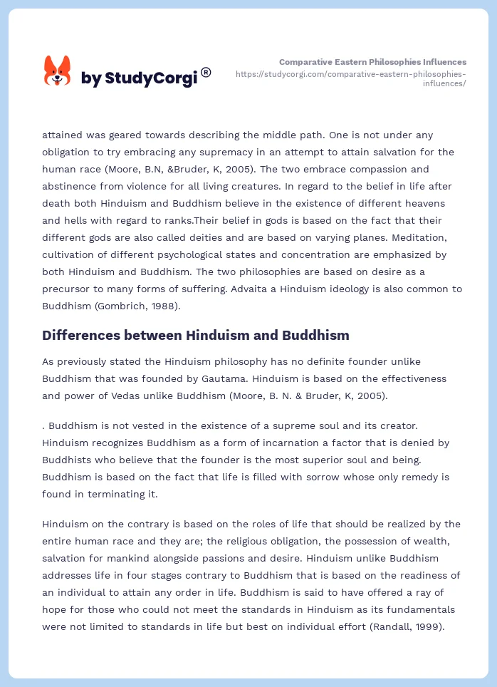 Comparative Eastern Philosophies Influences. Page 2