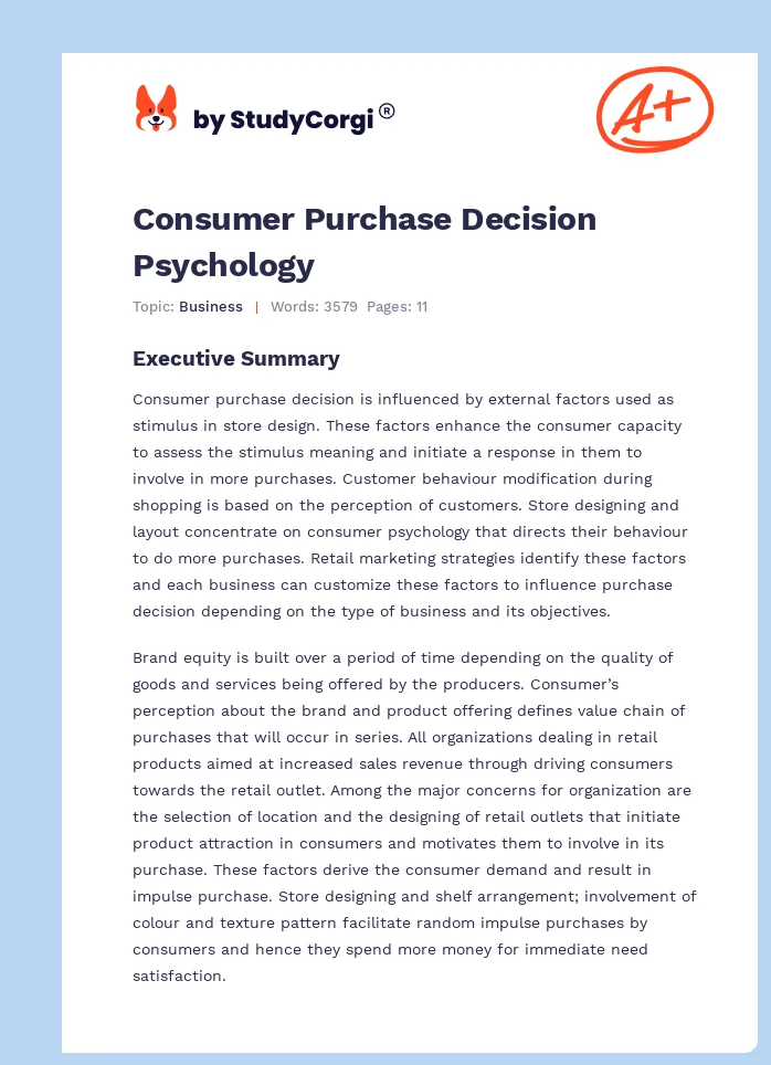 Consumer Purchase Decision Psychology. Page 1