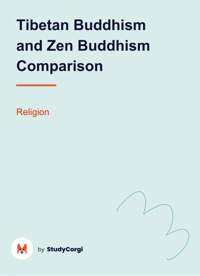 Tibetan Buddhism and Zen Buddhism Comparison. Page 1