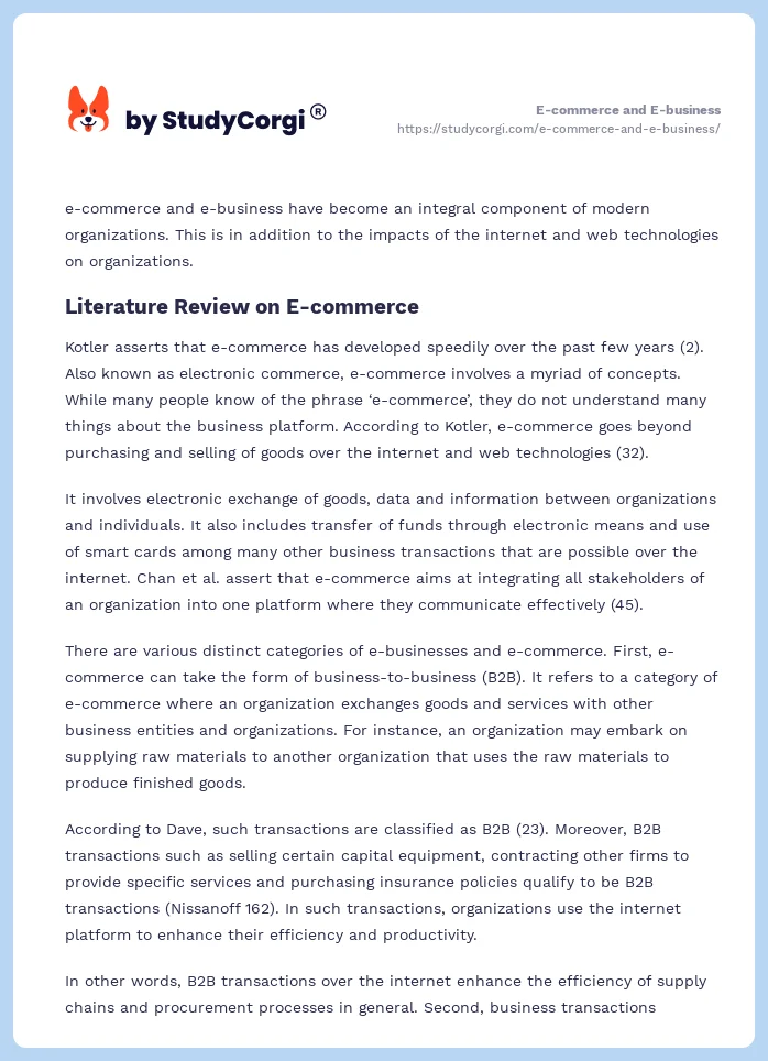 E-commerce and E-business. Page 2