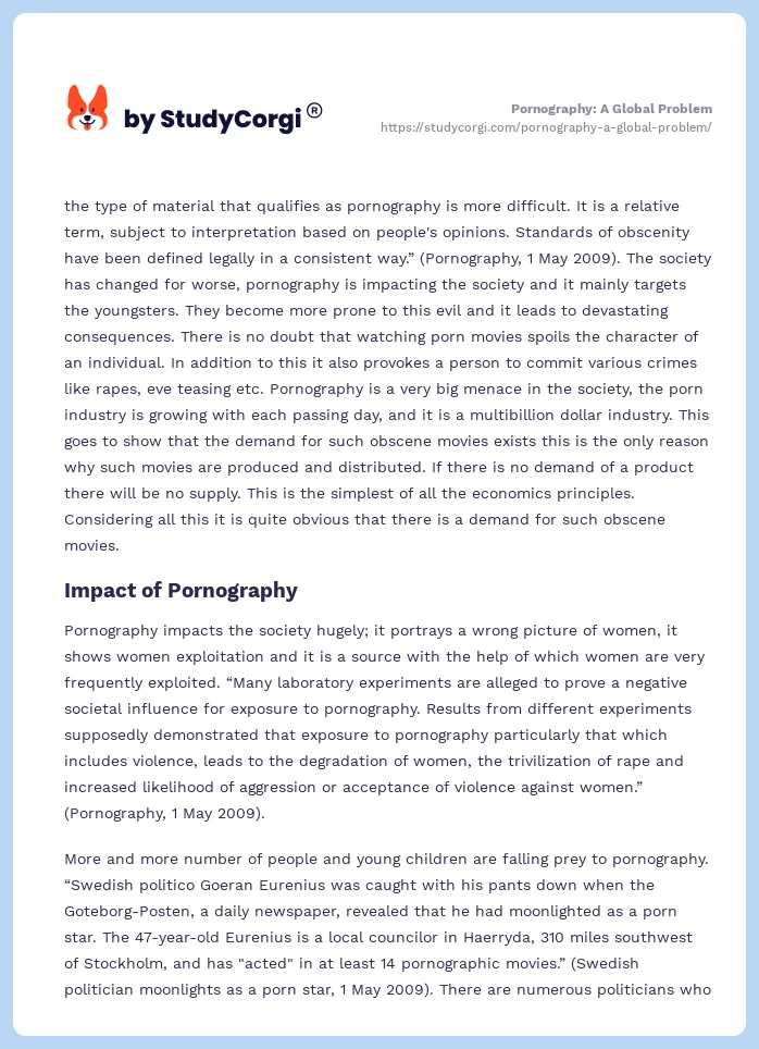 Pornography: A Global Problem. Page 2