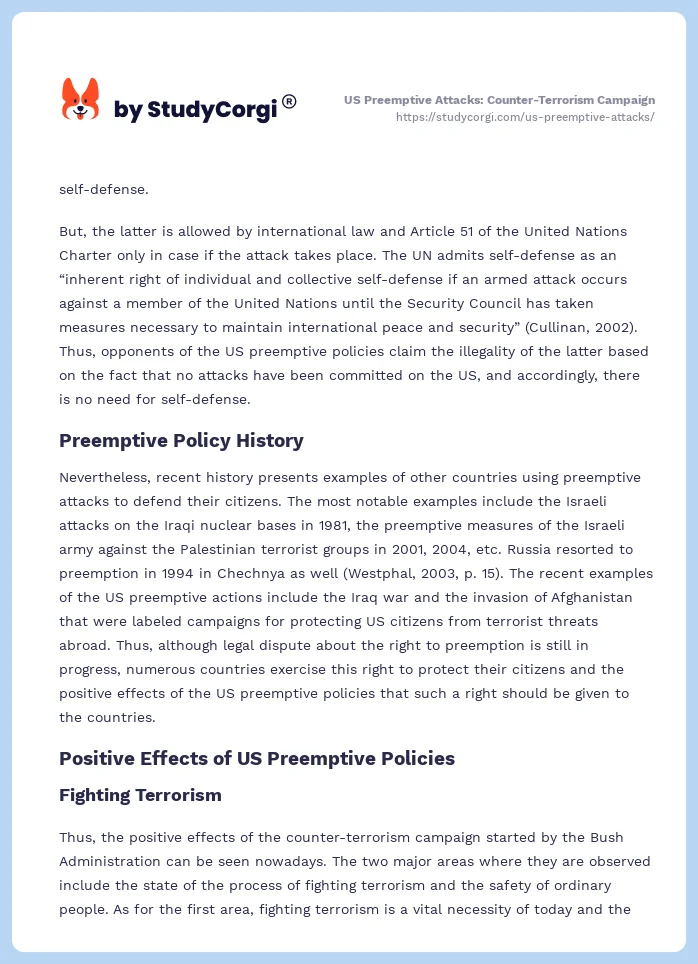 US Preemptive Attacks: Counter-Terrorism Campaign. Page 2