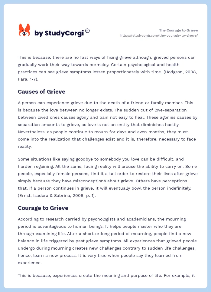 The Courage to Grieve. Page 2