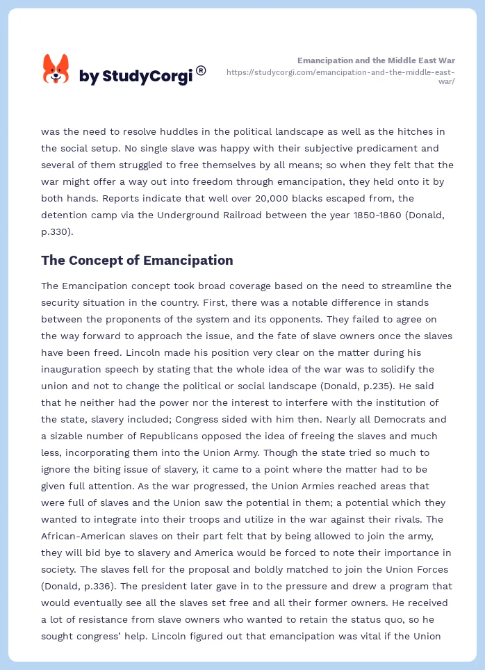 Emancipation and the Middle East War. Page 2
