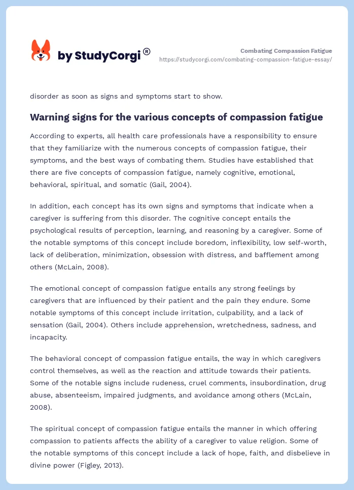 Combating Compassion Fatigue. Page 2