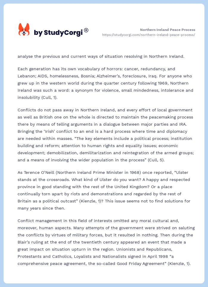 Northern Ireland Peace Process. Page 2