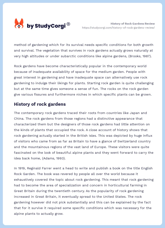 History of Rock Gardens Review. Page 2