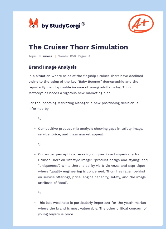The Cruiser Thorr Simulation. Page 1
