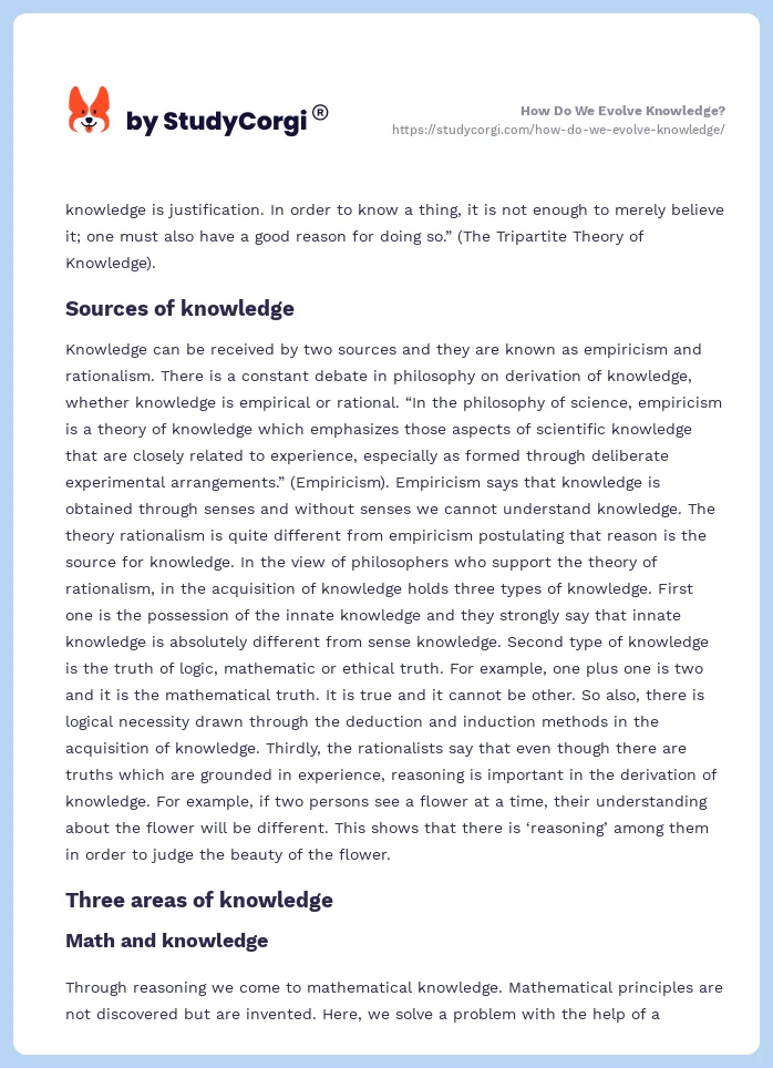 How Do We Evolve Knowledge?. Page 2