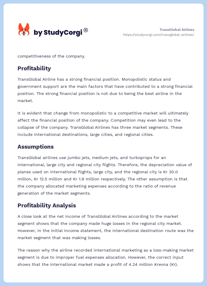 TransGlobal Airlines. Page 2