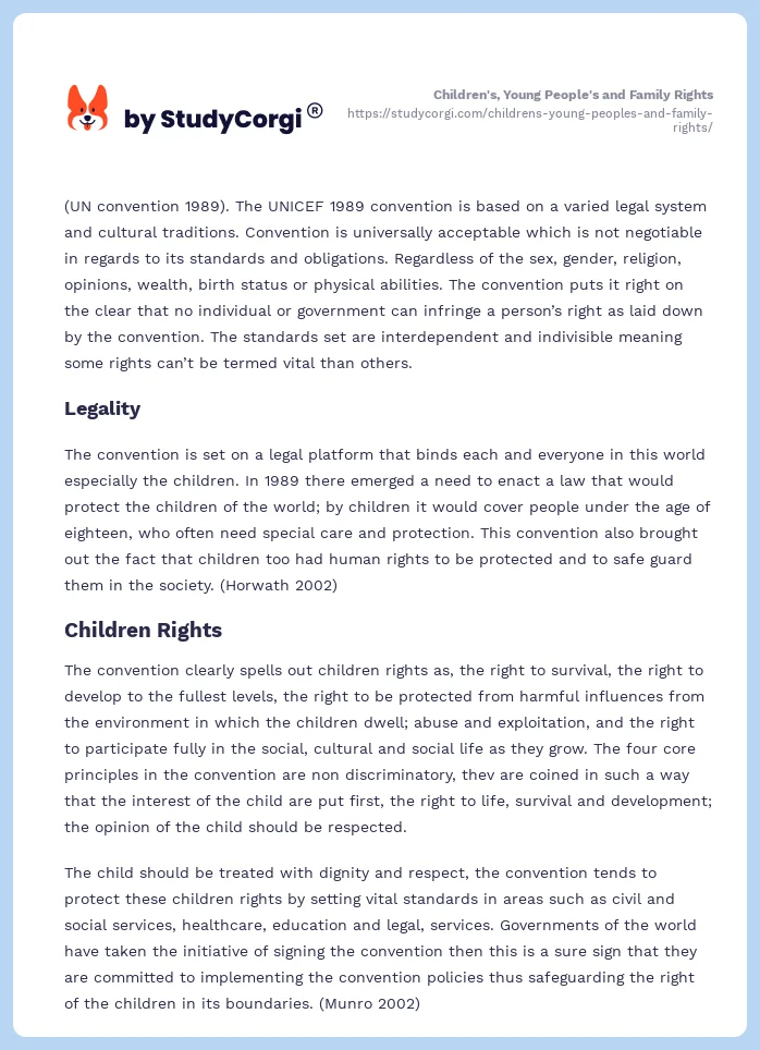 Children's, Young People's and Family Rights. Page 2