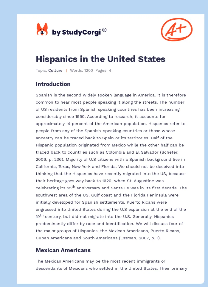 Hispanics in the United States. Page 1